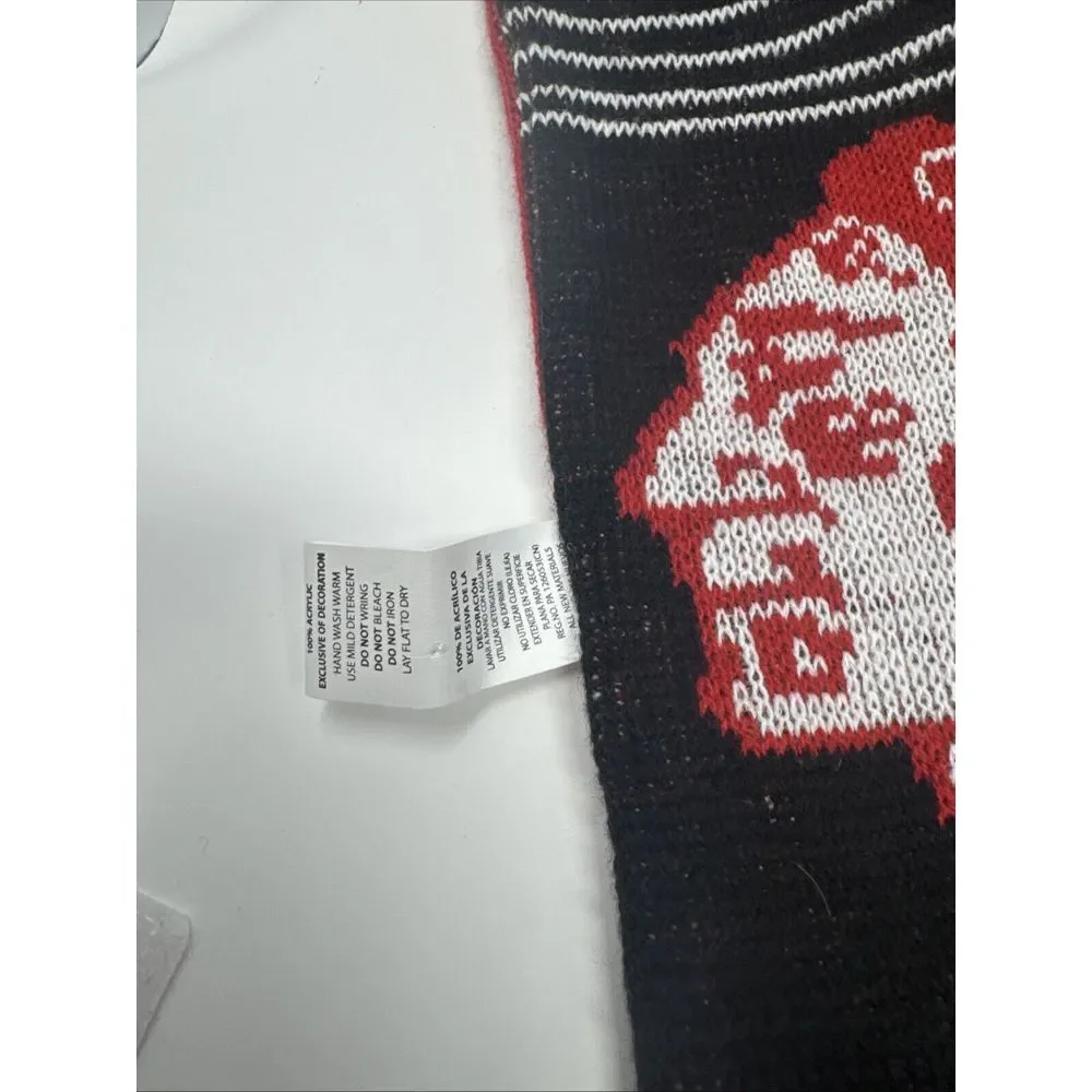 Forever‎ Collectibles Chicago Blackhawks Scarf Black Red Reversible Fringe